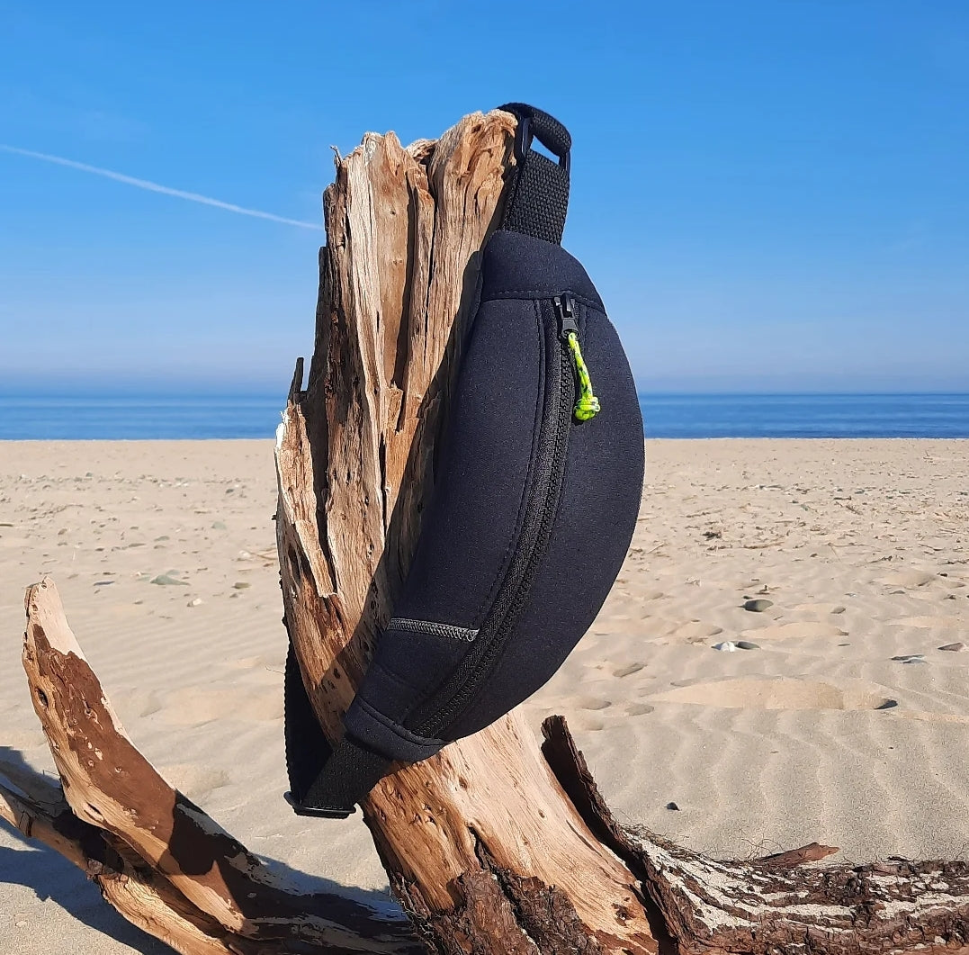 Neo Fin - upcycled wetsuit crossbody bag