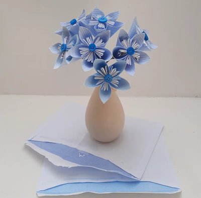 Upcycled envelope flowers