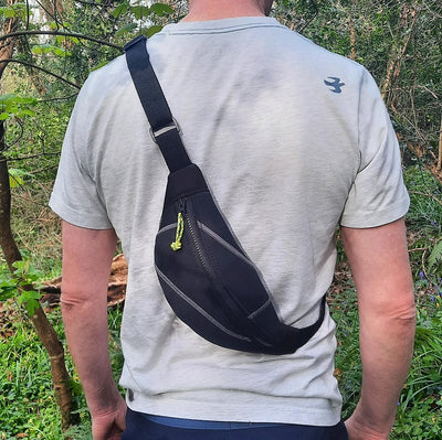 Neo Fin - upcycled wetsuit crossbody bag