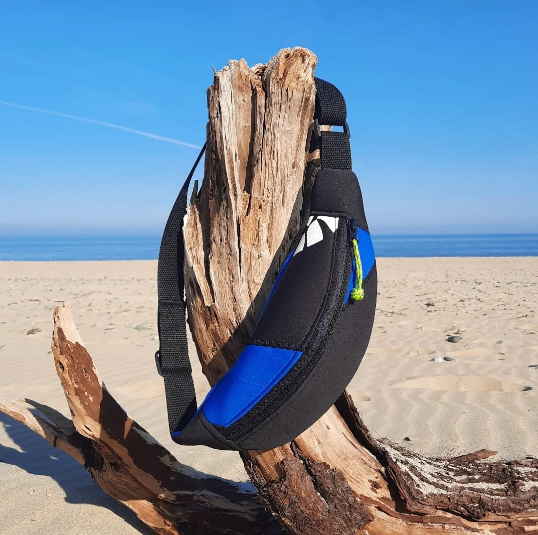 Neo Fin - upcycled wetsuit crossbody bag