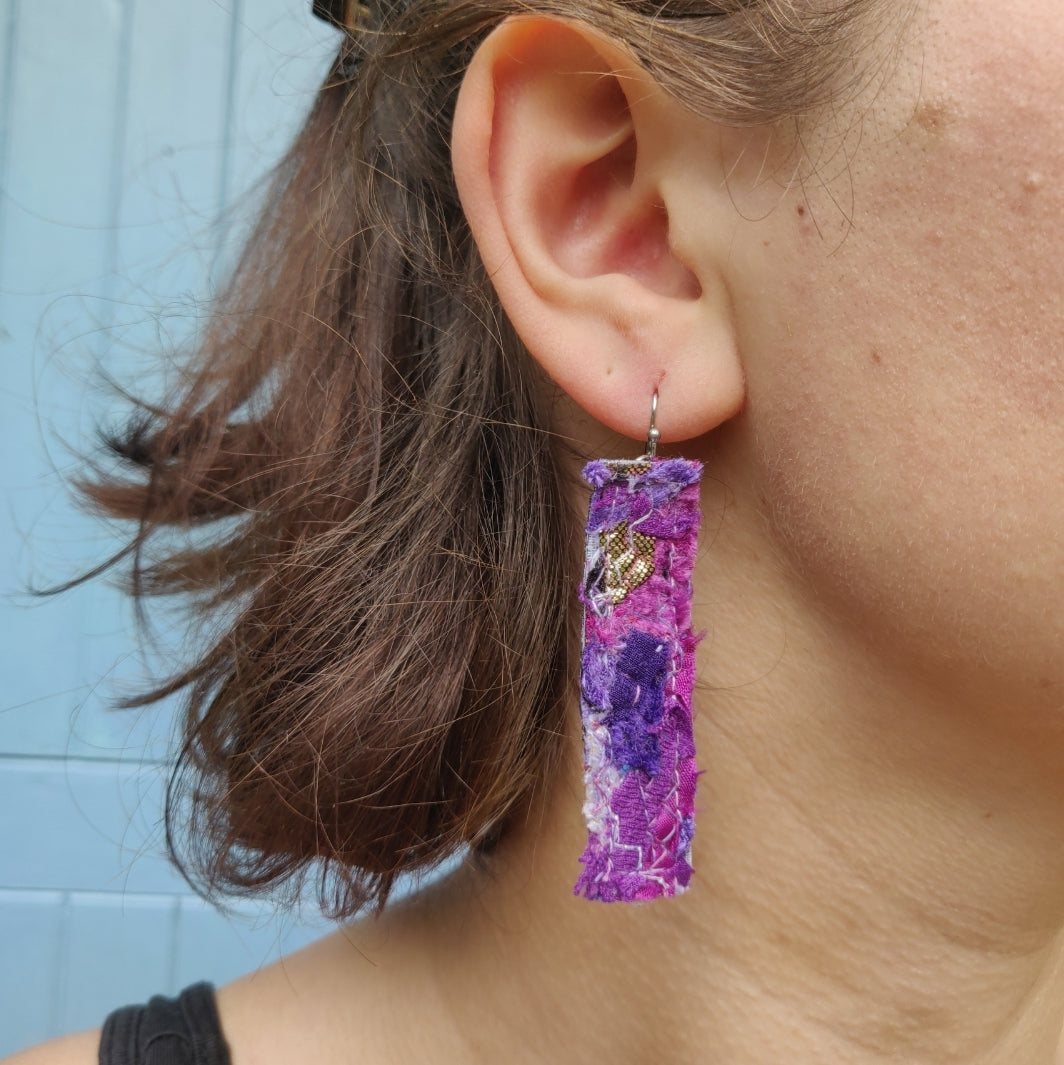 Purple/Gold Earrings