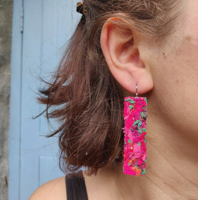 Pink/Green Earrings